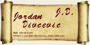 Jordan Divčević vizit kartica